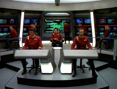 Shot Of Captain Sulu And Bridge Crew Of Uss Excelsior From Star Trek