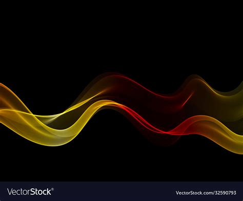 Abstract Gold Wave Black Background Royalty Free Vector