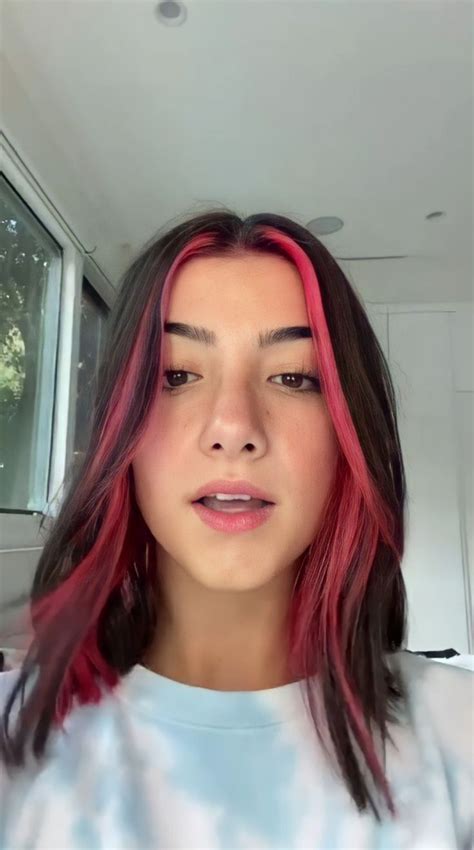 ↬charli Damelio↫ Pink Hair Streaks Pink Hair Dye Hair Color Underneath