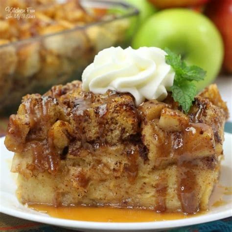 Easy Caramel Apple Bread Pudding Kitchen Fun With My Sons