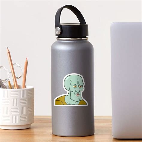 Squidward Face Sticker For Sale By Holyoats Redbubble