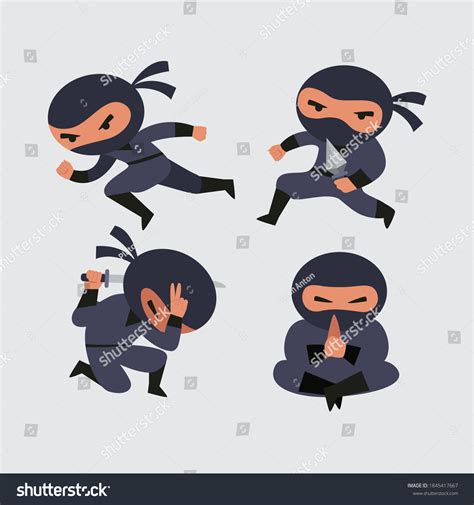 Ninja Warrior Samurai Vector Character Ninja Stock Vector Royalty Free