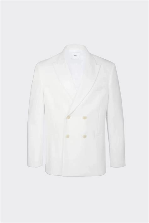 Double Breasted Blazer White