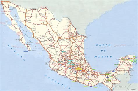 Mapa De Carreteras De México Mapa De México