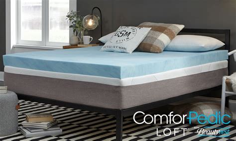 .comforpedic loft from beautyrest 12 medium gel memory foam mattress and adjustable base size: ComforPedic Loft from Beautyrest 4" Gel Mattress Topper ...