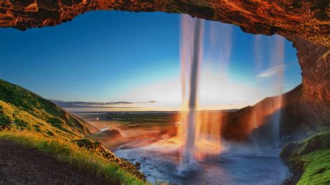 Beautiful Waterfall In Iceland Wallpapers And Images Wallpapers