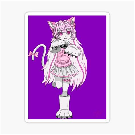 Vrchat Cute Catgirl Sticker For Sale By Spirtfox24 Redbubble