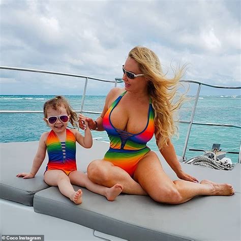 Coco Austin And Her Mini Me Daughter Rock Matching Swimsuits While On Holiday With Husband Ice T