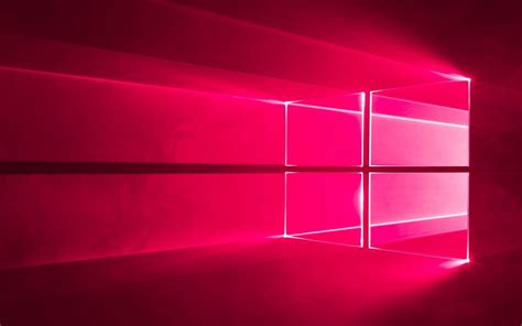 Windows 10 Pink Neon Logo Operating System Windows