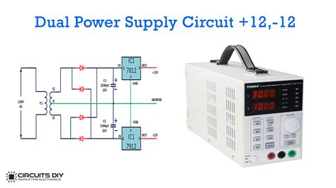 12v And 12v Dual Power Supply Circuit Electronics Projects Power