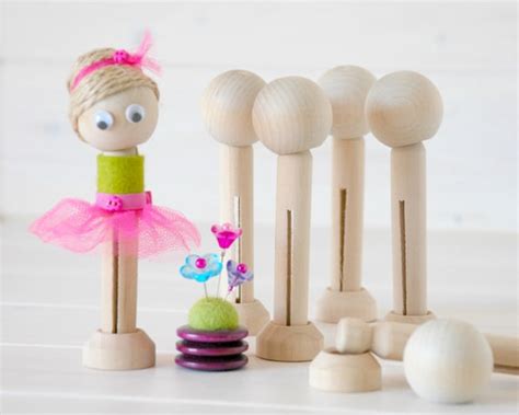 Diy Clothespin Doll 10 Wooden Dolls Wooden Clothespins