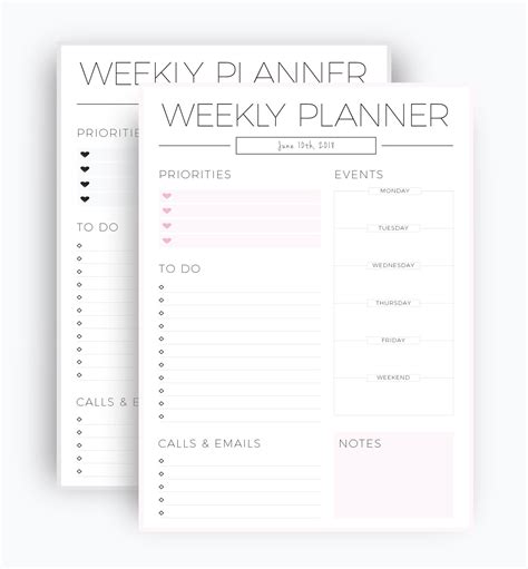 Daily Planner Daily Printable Planner To Do List Personal Etsy