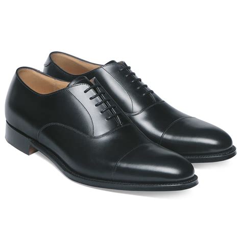 Cheaney Lime Mens Black Leather Oxford Shoe Made In England