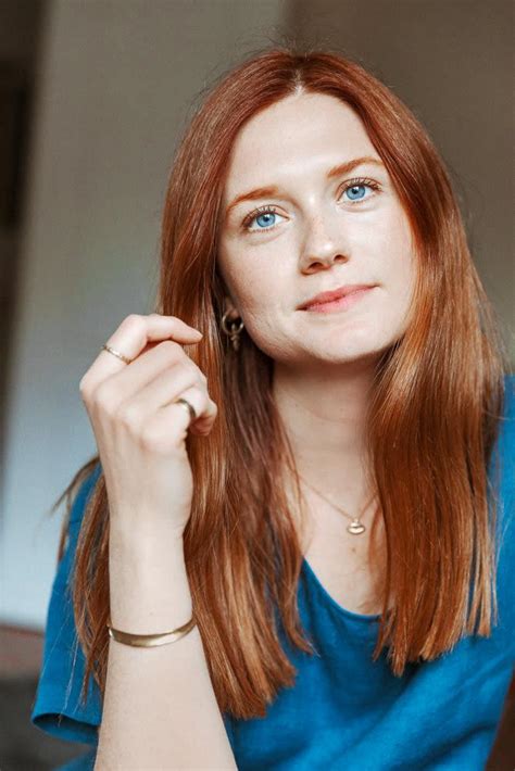 bonnie wright beautiful blue eyes and red hair r celebs