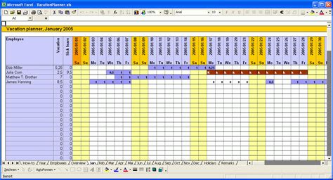 Staff Vacation Planner For Excel Allows You To Manage Your Staffs