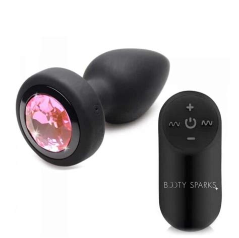 Booty Sparks 28x Rechargeable Vibrating Gem Anal Plug Pink Janets Closet
