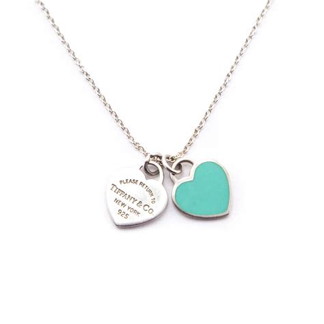 Tiffany And Co Sterling Silver And Enamel Return To Tiffany Mini Double H