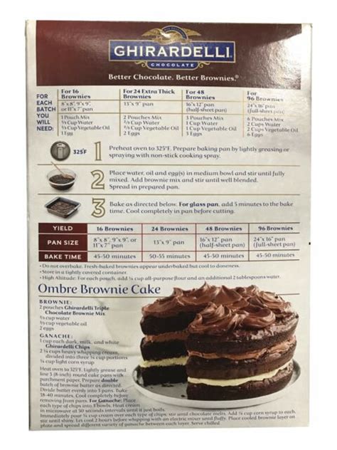 Any items purchased after clicking our amazon buttons will give us a little referral bonus. Ghirardelli Triple Chocolate Brownie Mix Recipe
