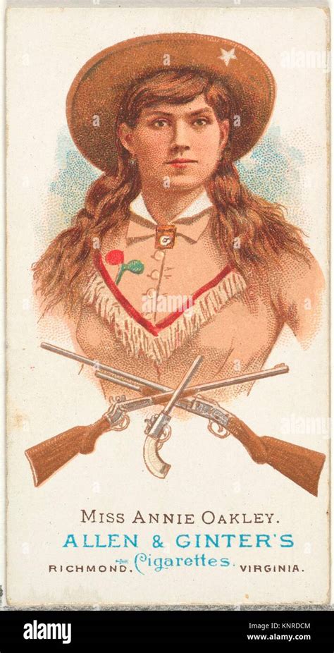 miss annie oakley rifle shooter from world´s champions series 1 n28 for allen and ginter