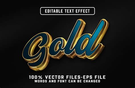 Premium Vector Gold 3d Editable Text Effect Premium Vectors