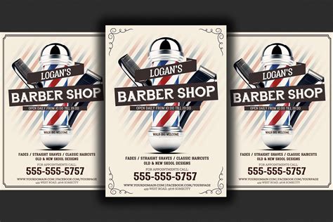 Barber Shop Flyer Template 279956 Flyers Design Bundles