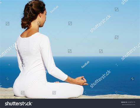 Woman Seated Yoga Pose On Amazing Stock Photo 222870175 Shutterstock