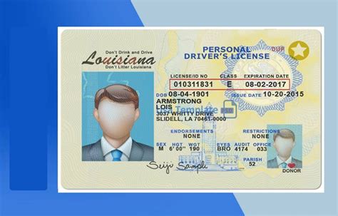 Louisiana Drivers License Psd Template New Edition Download