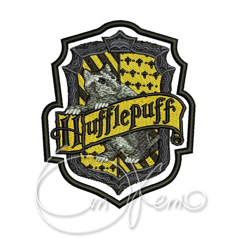 MACHINE EMBROIDERY DESIGN Hufflepuff Crest Embroidery Harry Potter Embroidery Hufflepuff