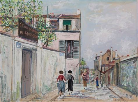 Montmartre Rue Du Mont Cenis 1934 By Maurice Utrillo Ocula