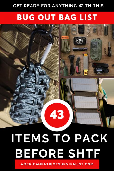 Bug Out Bag List 43 Items To Pack Before Shtf Bug Out Bag Survival