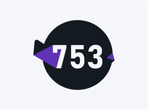 753 Number Logo Icon Design Vector Image Number Logo Icon Design