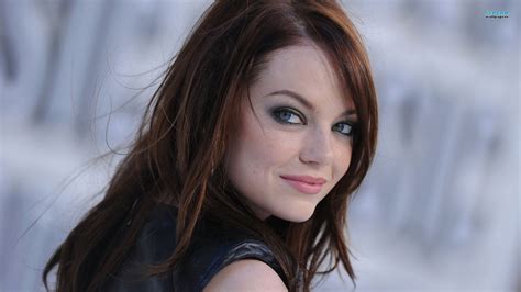 Leather Jackets Emma Stone Actress Women Celebrity Face Smiling Redhead