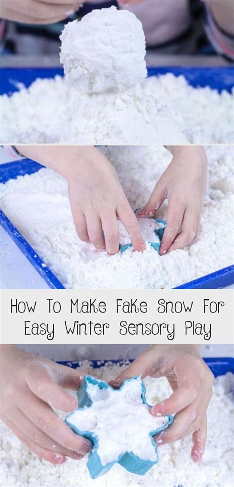 How To Make Fake Snow For Easy Winter Sensory Play In 2020 Sensory
