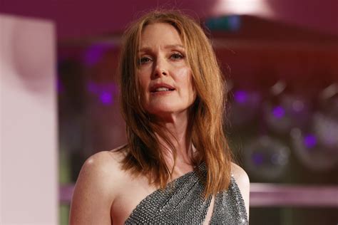 Julianne Moore Dazzles In Silver One Shoulder Gown During Venice Film Festival Parade