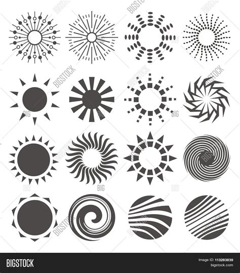 Abstract Sun Shapes Vector And Photo Free Trial Bigstock