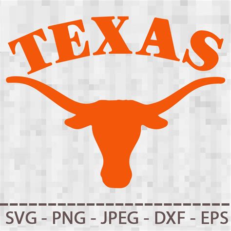 Texas Longhorns Logo Svg Png Jpeg Dxf Digital Cut Vector Fi Inspire