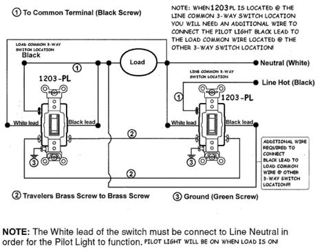 Two way light switch connection. Wiring Diagram For Three-way Switches With Pilot Light ...