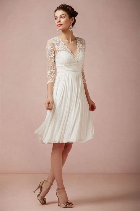 Many couples who elope or have a small destination wedding host a reception for friends and family once back home. Wedding Dresses for Second Marriages Over 50 | Omari Dress ...
