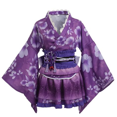 Graceart Yukata Purple Kimono Lolita Costume Girls Dress Dress Nozomi