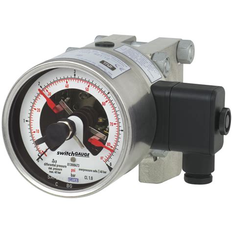 Differential Pressure Gauge With Switch Contacts Dpgs43hp100