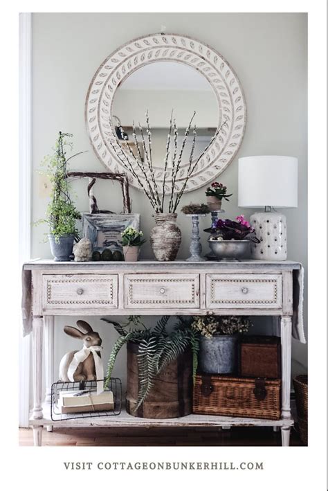 Tips For Decorating A Vintage Spring Entryway Table Cottage On Bunker