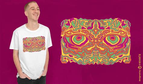 Psychedelic Eyes Colorful T Shirt Design Vector Download