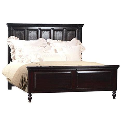 Carved Dark Wood Bed Frame Cal King Chairish