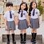 Newly Children School Uniform Top Pleated Skirt Vest Class Uniforms 