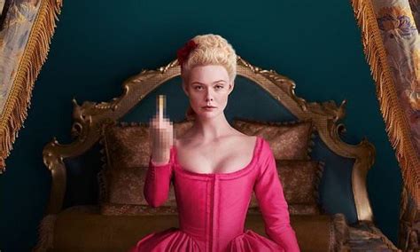 Elle Fanning Gives The Finger On Poster For Hulu Series The Great Elle Fanning Catherine The
