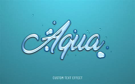 Premium Psd Aqua 3d Water Text Effect