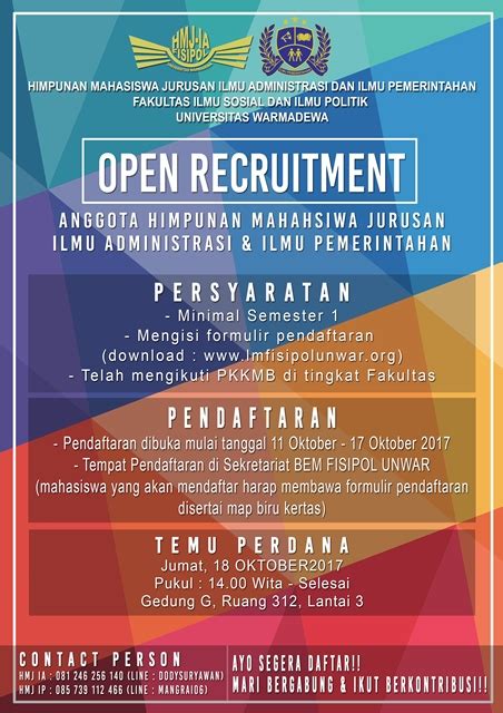 Contoh Open Recruitment Organisasi