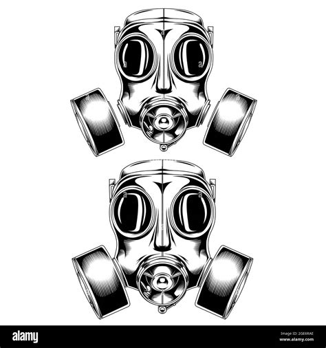 Gas Mask Drawing Black And White Stock Photos And Images Alamy