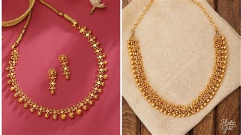 Simple Gold Necklace Designs Youtube