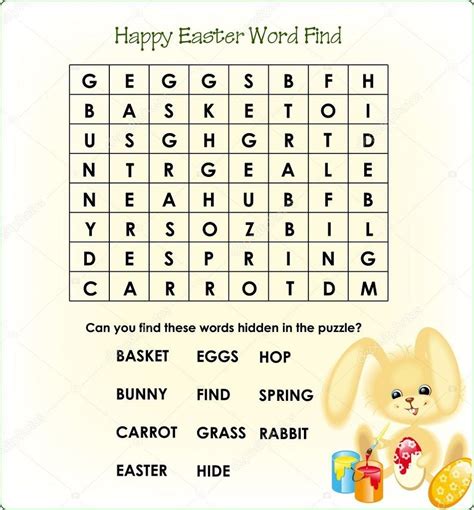 Large Print Easter Word Search Printable Printable Word Searches